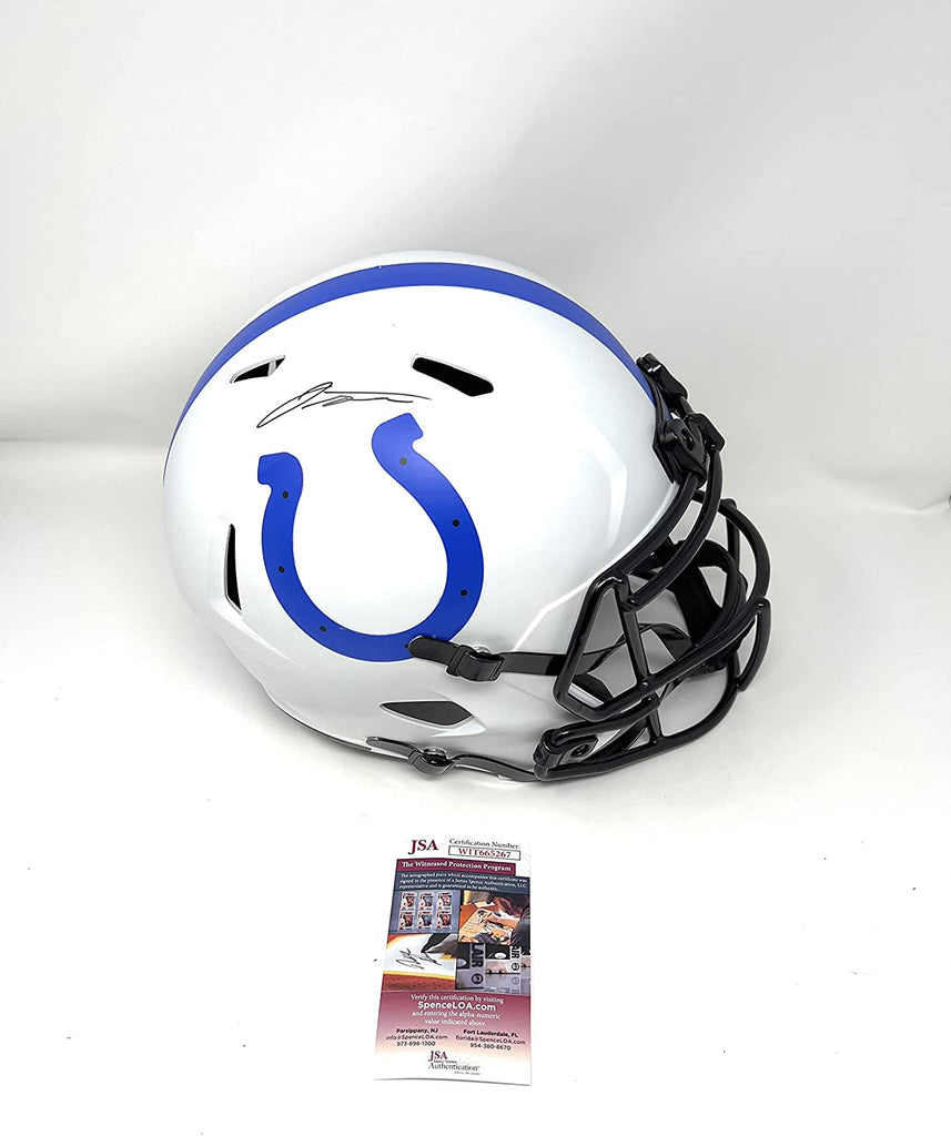 Jonathan Taylor Indianapolis Colts Signed Autograph LUNAR Speed Full Size Helmet JSA Witnessed Certified