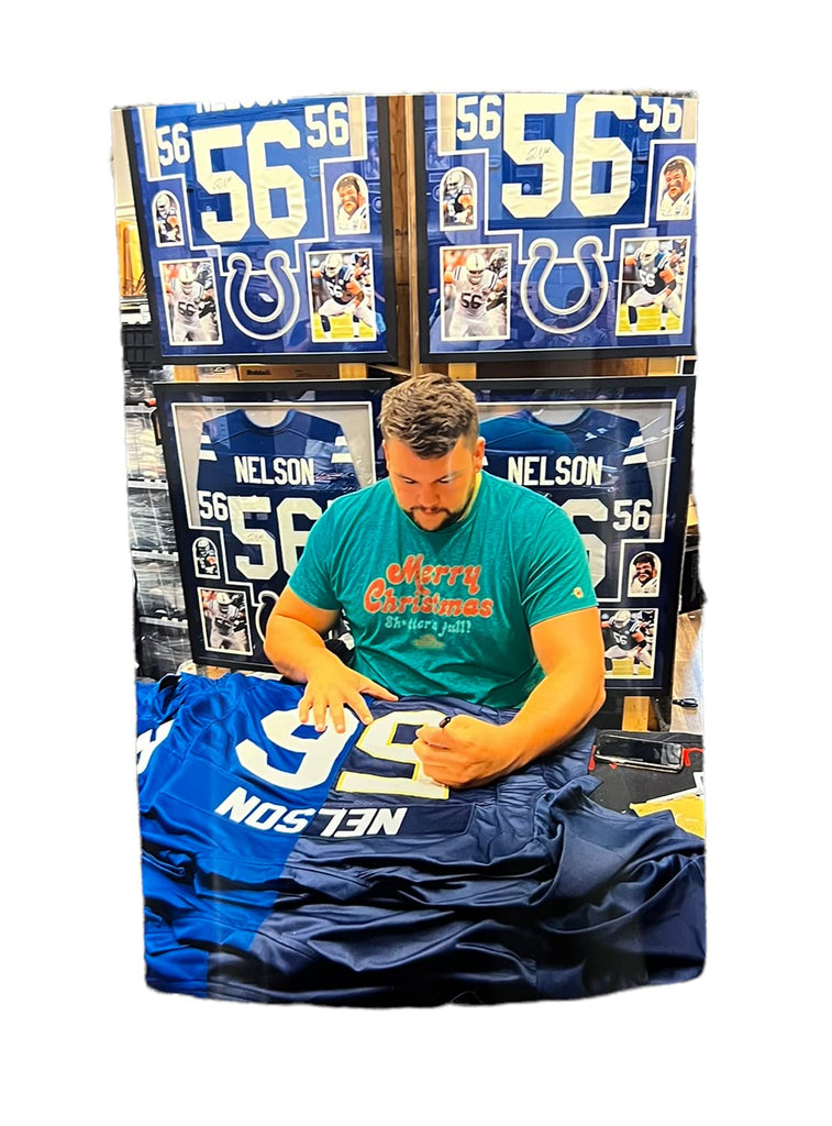 Quenton Nelson Notre Dame Irish Indianapolis Colts Signed Autograph Rare Split Custom Jersey Blue JSA Certified