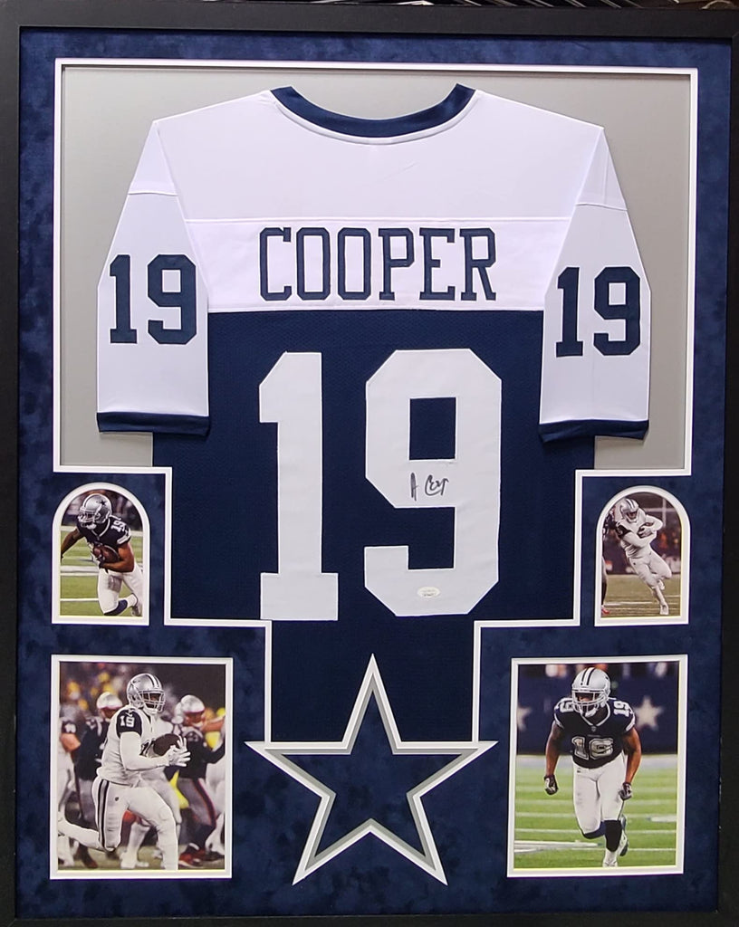 Amari Cooper Dalls Cowboys Autograph Signed Custom Framed Jersey SUEDE MATTED Thanksgiving Day JSA Certified
