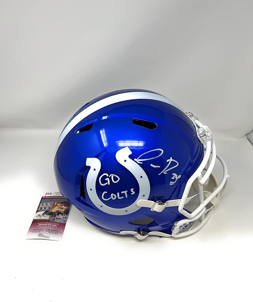 Isaiah Rodgers Indianapolis Colts Signed Autograph Rare FLASH Speed Full Size Helmet JSA Witnessed Certified