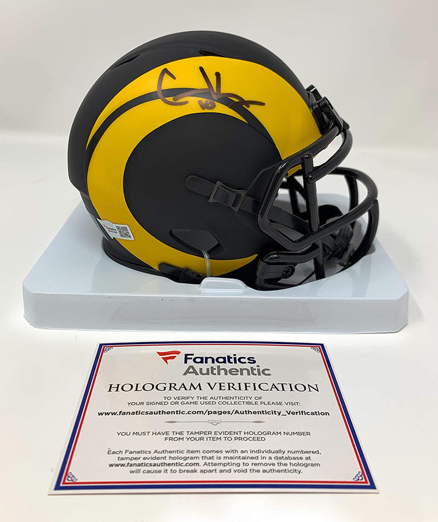 Cooper Kupp Los Angeles Rams Signed Autograph ECLIPSE Speed Mini Helmet Fanatics Certified