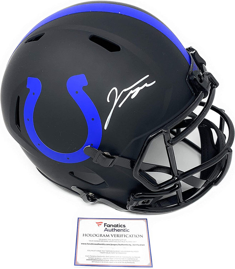 Jonathan Taylor Signed Autograph Eclipse Speed Full Size Helmet White Ink Fanatics Authentic Certified