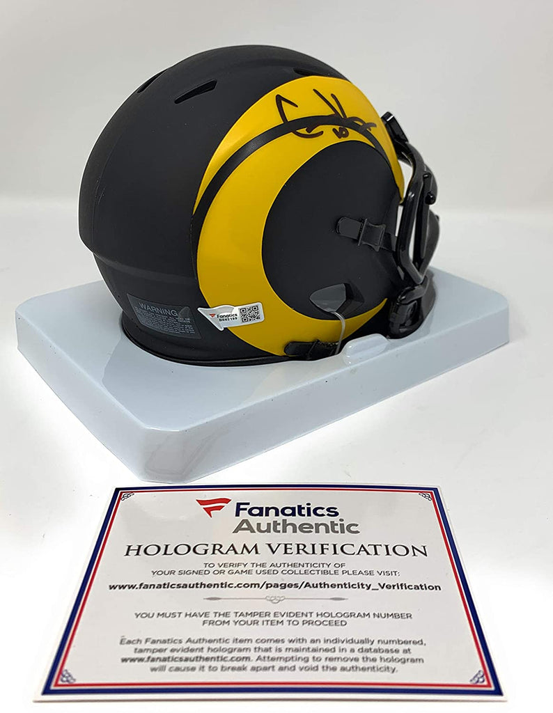 Cooper Kupp Los Angeles Rams Signed Autograph ECLIPSE Speed Mini Helmet Fanatics Certified