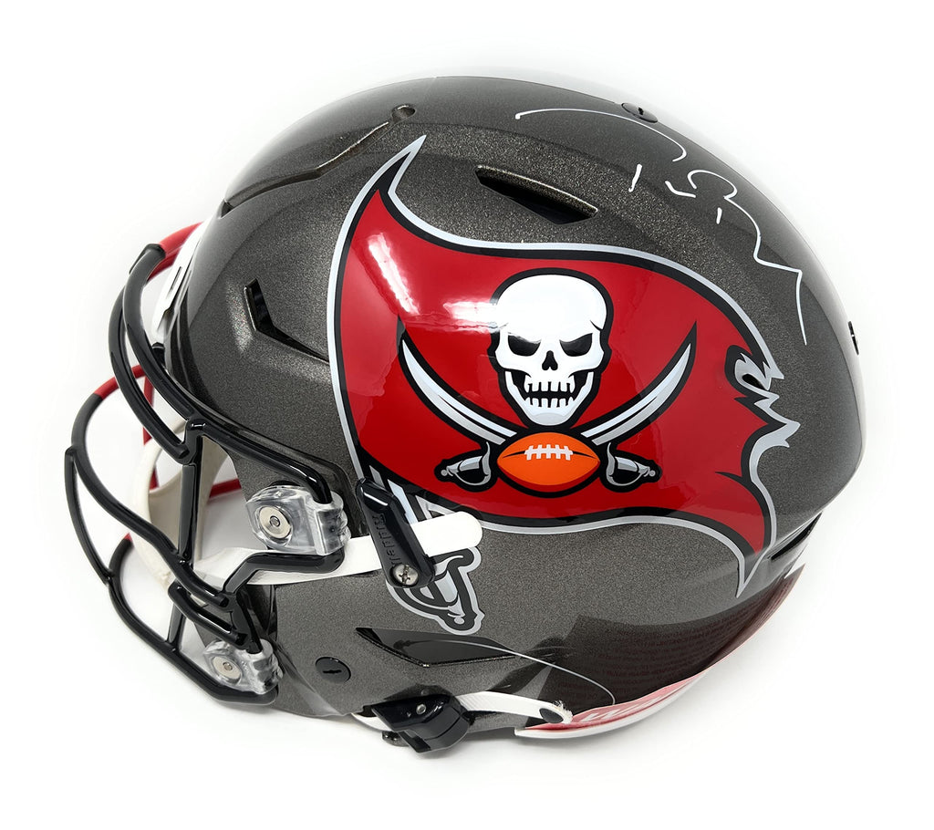 Tom Brady New England Patirots Tampa Bay Buccaneers Signed Autograph Full Size Proline Speed Flex Helmet Limited Edition Split Helmet BUCS SIDE Fanatics Authentic