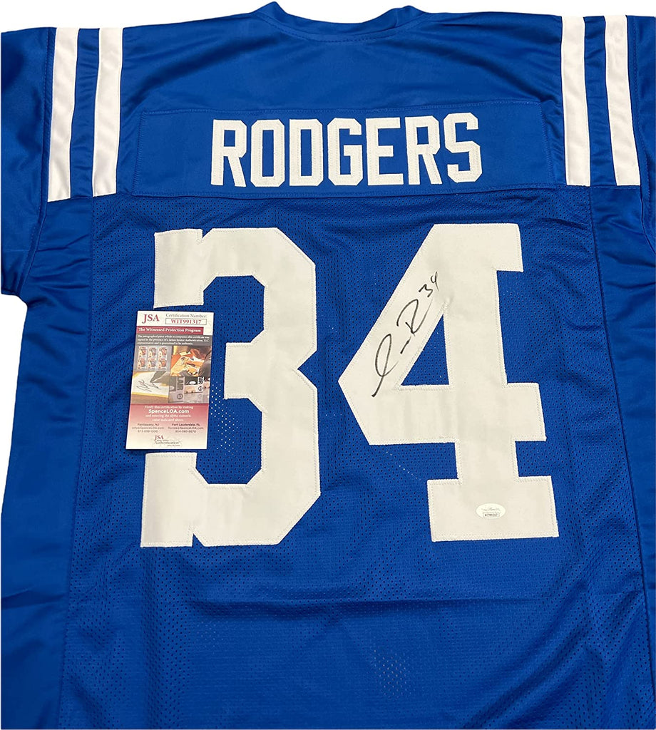 Isaiah Rodgers Indianapolis Colts Signed Autograph Custom Jersey Blue JSA Witnessed Certified