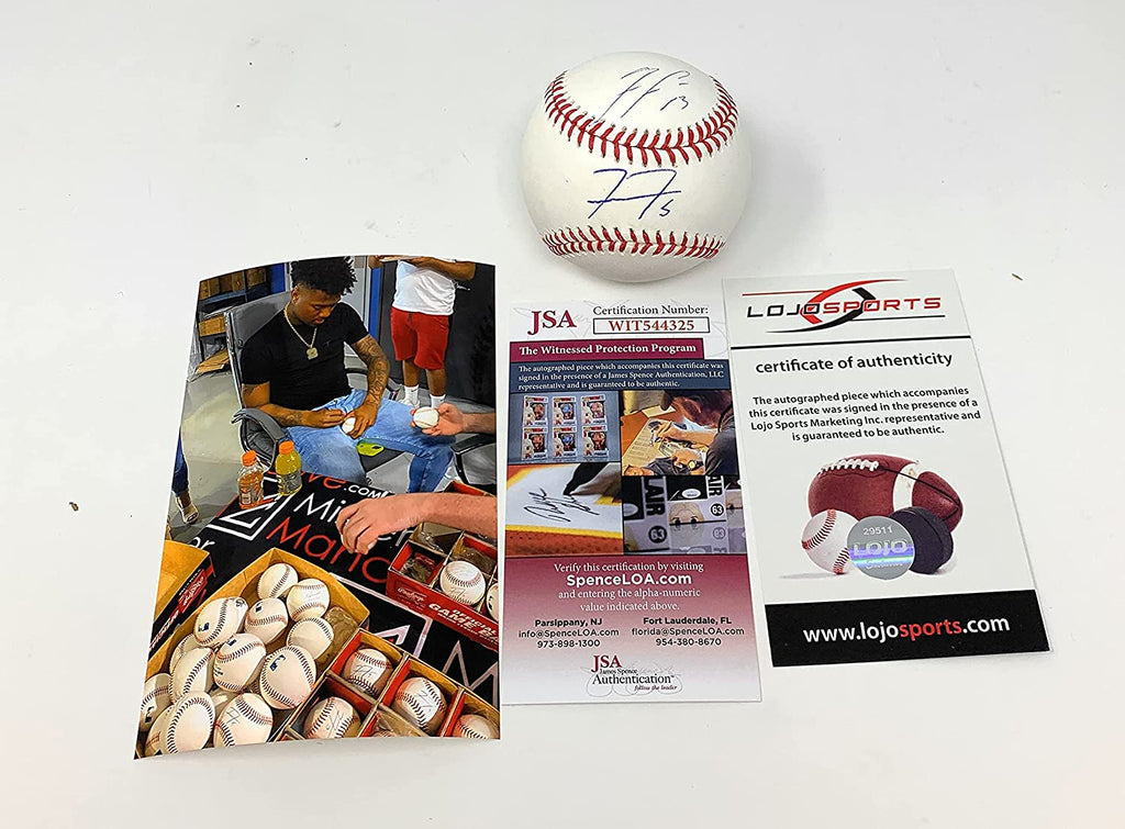 Ronald Acuna Jr Freddie Freeman Atlanta Braves DUAL Signed Autograph Official MLB Baseball Baseball JSA Witnessed Certified