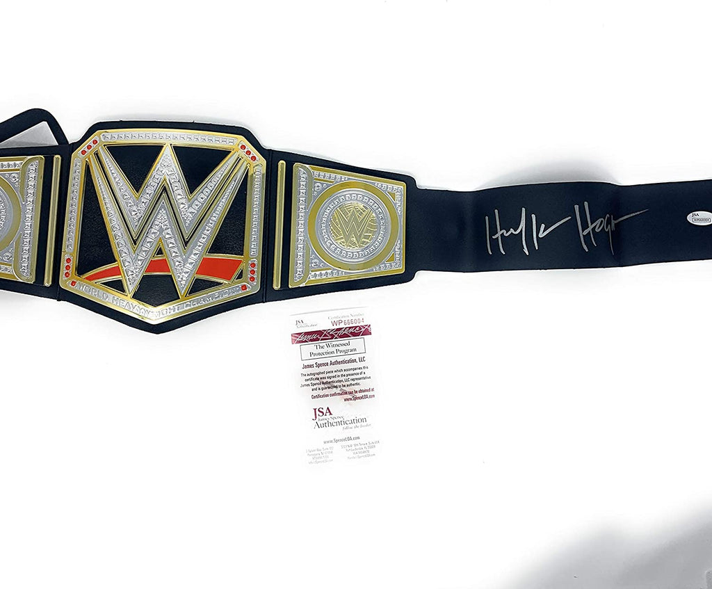 Hulk Hogan WWE Signed Autograph Wrestling WWE Championship Belt JSA Witnessed Certified