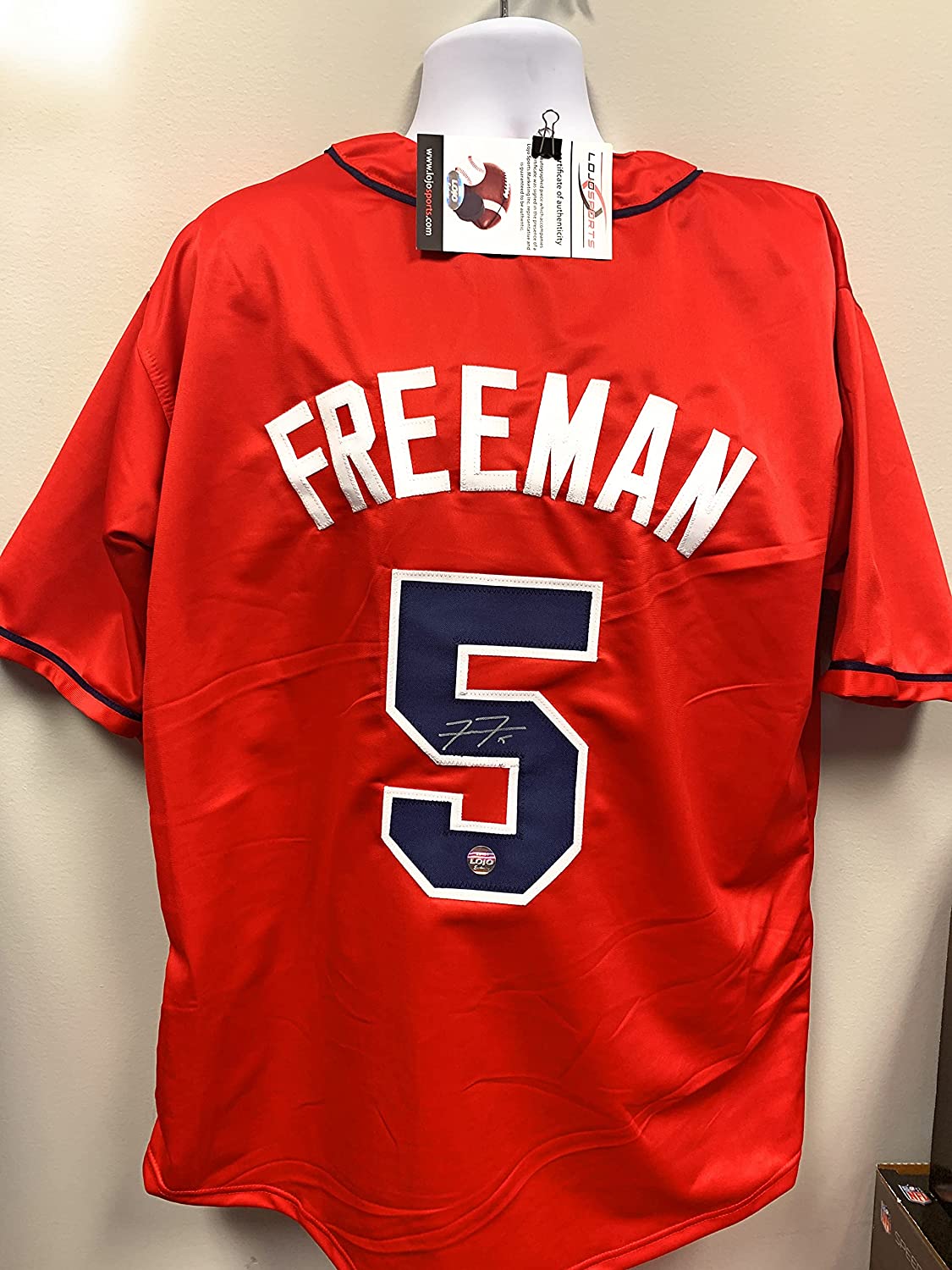 Freddie Freeman Atlanta Braves Signed Autograph Custom Jersey Red W/Blue  LoJo Sports Certified COA at 's Sports Collectibles Store