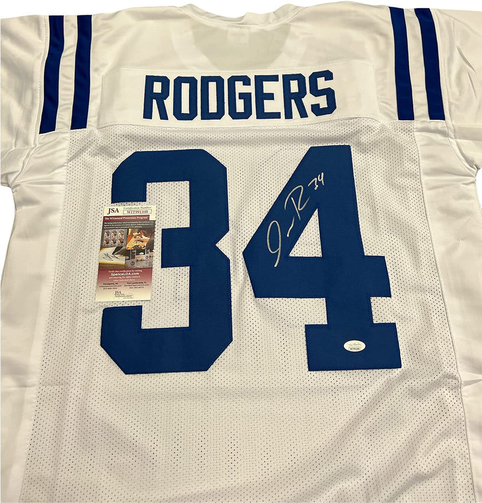 Isaiah Rodgers Indianapolis Colts Signed Autograph Custom Jersey White JSA Witnessed Certified