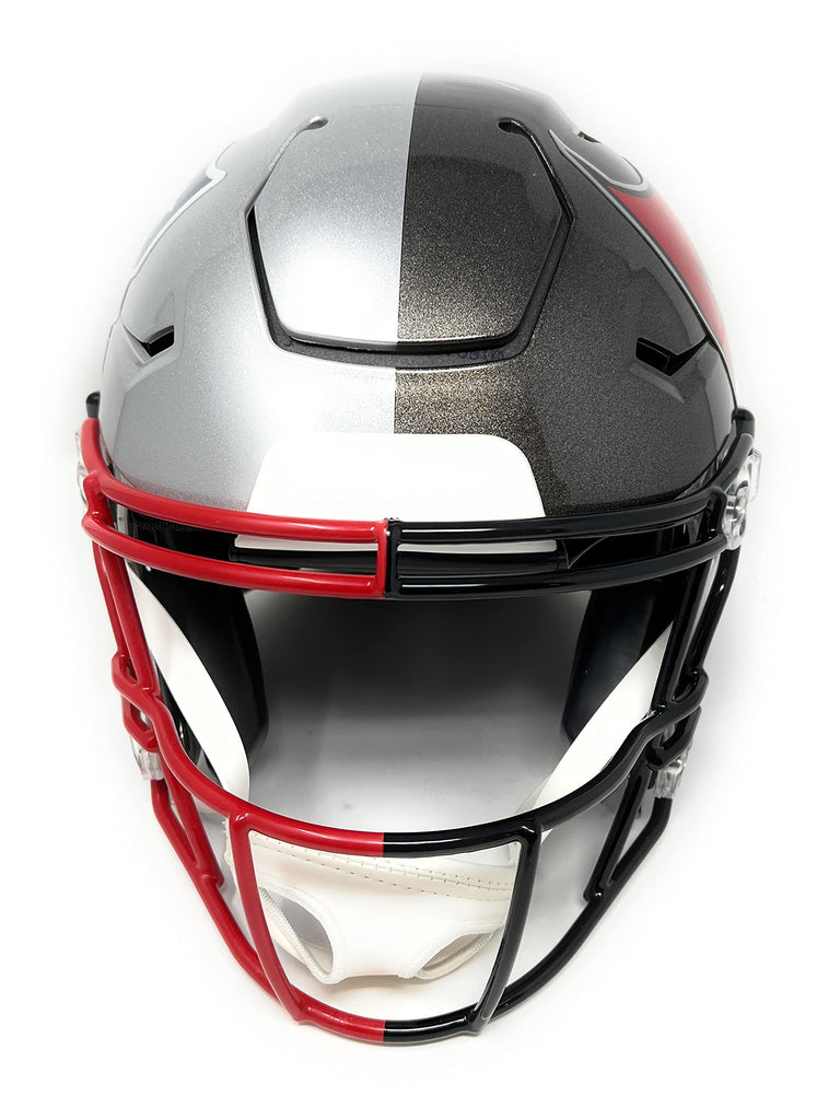 Tom Brady New England Patirots Tampa Bay Buccaneers Signed Autograph Full Size Proline Speed Flex Helmet Limited Edition Split Helmet BUCS SIDE Fanatics Authentic