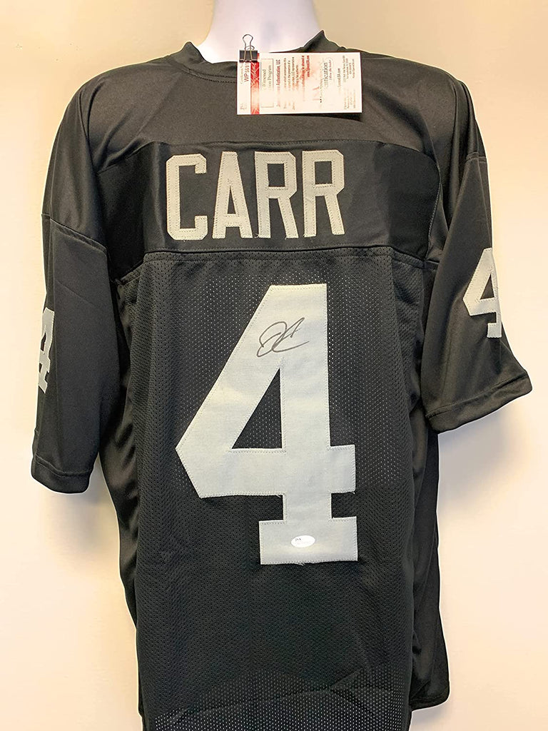 Derek Carr Las Vegas Raiders Signed Autograph Custom Jersey Black JSA Witnessed Certified