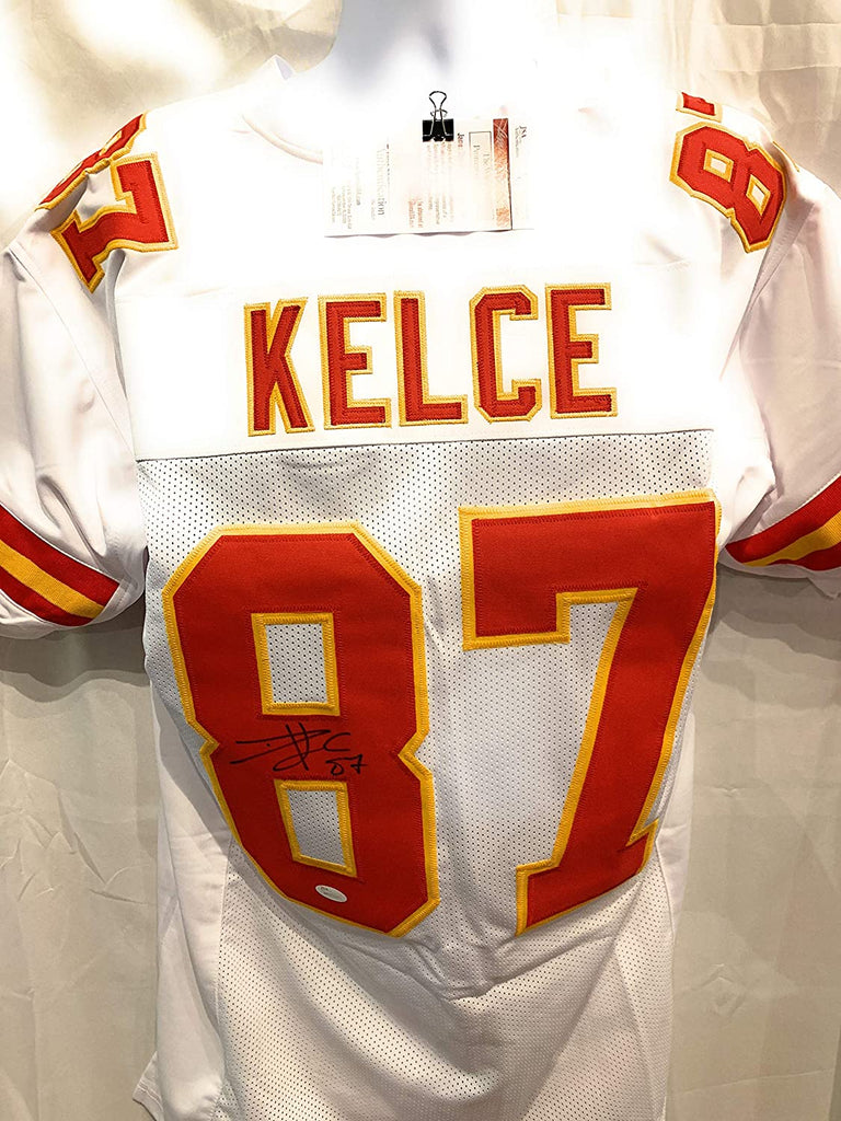 Travis Kelce Kansas City Chiefs Signed Autograph White Custom Jersey J –  MisterMancave