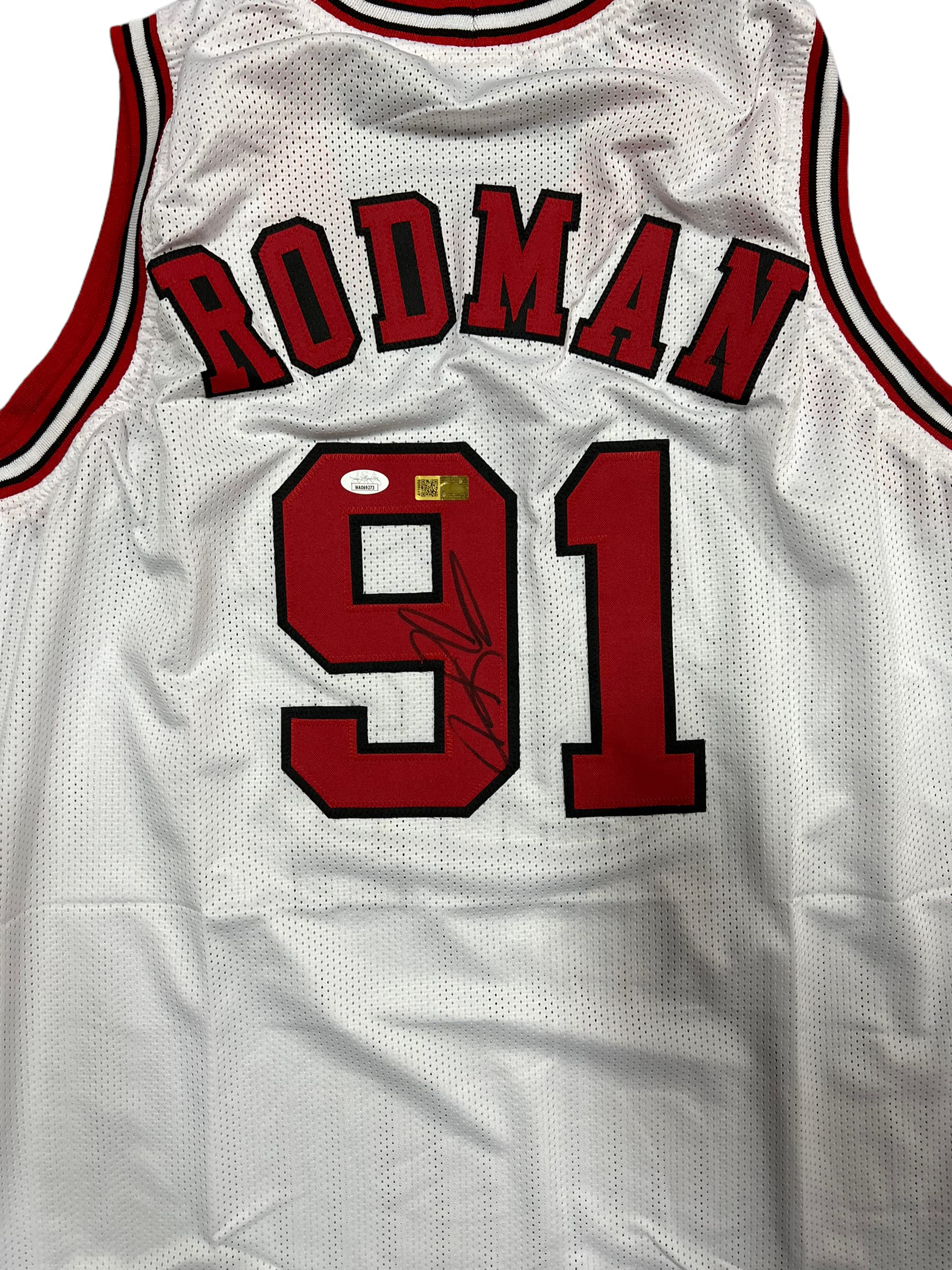 Dennis Rodman Chicago Bulls Signed Autograph Custom Jersey White JSA C –  MisterMancave