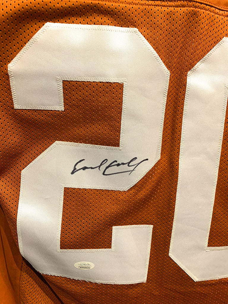 Earl Campbell Texas Longhorns Signed Autograph Custom Jersey JSA Witnessed Certified