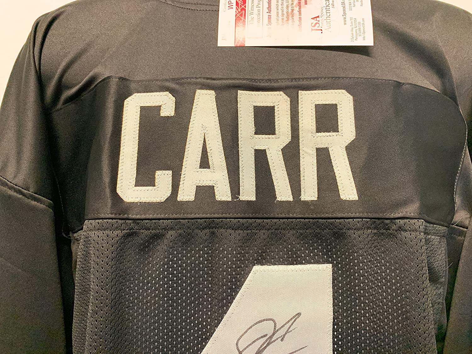 Derek Carr Las Vegas Raiders Signed Autograph Custom Jersey Black JSA –  MisterMancave
