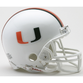 Miami Hurricanes Mini Helmet Speed